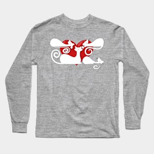 loving white cats Long Sleeve T-Shirt